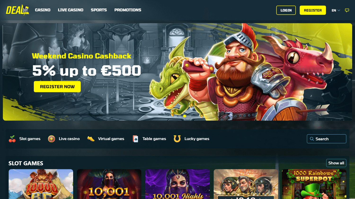 Dealbet Casino Desktop screenshot
