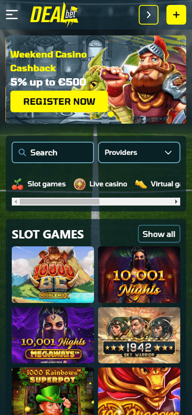 Dealbet Casino Mobile screenshot